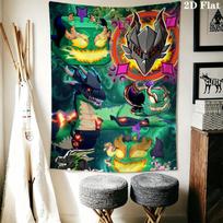 Blox Fruits game Wall Tapestry Aesthetic Wall Hanging Printed Fabric Blanket Decorative Tapestries for Bedroom Living Room Home Decor 100cm x 150cm