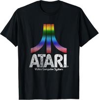 Retro Atari Game Console Art Graphic T-Shirt - Distressed Style 4XL gray