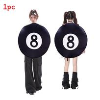 Mahjong Scratch Tickets Halloween Costume Jumpsuit For Adult Stage Performances Black Eight black