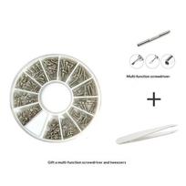 1 Set Mini Precision Screwdriver Eyeglasses Repair Kit With Screws And Soft Nose Pads For Reading Glasses B gray