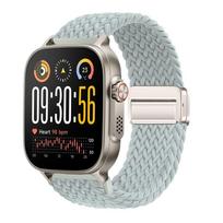 Braided Magnetic Straps For Realme Watch 5/S2 Wristband Accessories bracelet correa Realme Watch 2/3/S/3 2 S Pro 22mm watch Band 22mm Universal gray