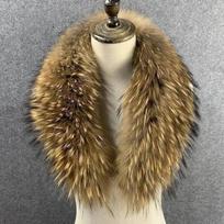 Moterims tikro lapės kailio apykaklė Storas meškėno kailio šalis Žieminis kaklo šildytuvas Raudonos spalvos šalikai Unisex palto puošmena Prabangi lapės skara Length 80CM&Width 16-18CM brown