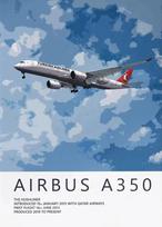 Airbus A320 A380 A350 A319 Aviation Aircraft Posters and Prints Canvas  Wall Art Picture for Living Room Home ation 21X30CMNo Framed raudona