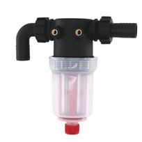 Garden Liquid Filter Assembly with Metal Screen Insert and Clear Sediment Cup for Routine Field Equipment Care black