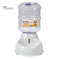 Large Capacity Pet Waterer 3.8L Automatic Feeder Dispenser Gravity with Storage Container Anti-Slip Base Leak-proof Food for Cats Dogs A pilka