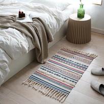 Šiaurietiškas kutuotas megztas kilimėlis Etninis kilimas Mažas kilimėlis 60x90cm Miegamojo virtuvės kilimėliai Svetainės plaunamas kilimėlis Boho Retro namų dekoracija 60x90cm 23.6x35.4in