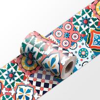 Mandala rašto lipni juosta juosmeniui, dekoratyvinė juosta vonios kambario grindjuostei, grindų plytelėms, vandeniui atsparus lipdukas „Nulupk ir klijuok“ 20cm*240cm*1pc
