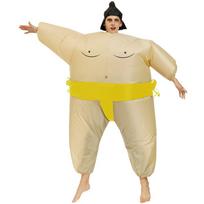 Sumo imtynininko kostiumas Pripučiamas kostiumas Pripučiamas vakarėlio apranga Cosplay suknelė Vyrams Vaikui Yellow-Adult beige