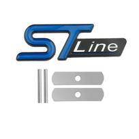 ST LINE logotipo priekinės grotelių emblema, ženklelis, automobilio galinės bagažinės lipdukai, decalai Focus Kuga Fiesta Mondeo ESCAPE Ecoboost 7.9 x 2.7cm