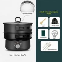 110V Portable Folding Electric Cooker: Multi-Functional Stainless Steel Hot Pot, Split Type, Travel-Friendly National Standard juoda