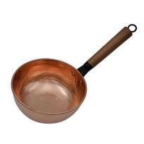 Sauce Pan Copper Small Cookware Saucepan for Boiling Household Camping brown