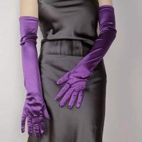 Specialty over elbow satin gloves erotic underwear pure desire retro sexy clothing elastic accessories qqny One size fits all