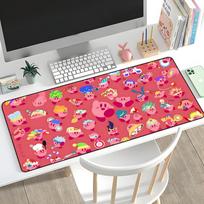 K-KirbySE Kawaii Pelės Padas Guminis Kilimėlis Nešiojamojo Kompiuterio XXL Pelės Padas Sąsiuvinio Žaidėjo Kompiuterio Stalas Žaidimų Aksesuarai 600x300x2mm