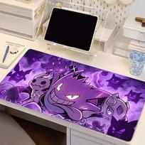 Karštas Anime Pelės Kilimėlis Pokemon Gengar Žaidėjo Žaidimų Aksesuarai Varmilo Klaviatūros Kilimėlis Kompiuterio Stalo Kilimėlis Guminis Pelės Kilimėlis Stalo Dekoras 800x300x2MM black