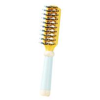 Curved Vented Hair Detangling Brush Scalp Massage Paddle Brush for Wet Dry Hair A geltona