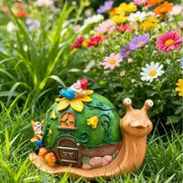 Dwarf Solar Snail Lamp for Indoor/Outdoor Garden & Courtyard Decoration Solar Lamp Snail yellow
