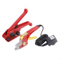 Strapping Machine Electric Heat Sealer Manual Tensioner No Buckle Handheld For PP Strap Lock Set red