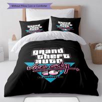 GTA Spirit Bedding Quilt Set Quilt Cover Pillowcase Home Decoration Birthday Gift (1 * duvet cover + 2 * pillowcase, without core) 200x220cm white