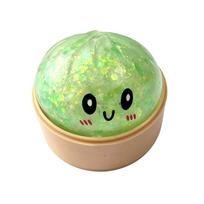 Mini Squishy Dumpling Sensory Fidget Toy Realistic Colored Glitter Steamer Bun Decompression Ball Small Squeezable Stress Relief beige