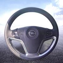 Car Steering Wheel Cover for Opel Antara Saturn Vue Vauxhall Antara 2006-2017 Braid Black Leather Non-slip Car Accessory black leather gray
