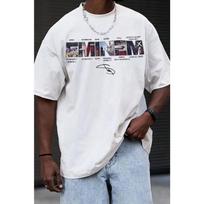 2026 Hot Sale New Oversized Hip Hop EMINEM Graphic T Shirt Men Women Gothic Oversized T-shirt Y2K Harajuku Punk T-shirt M white