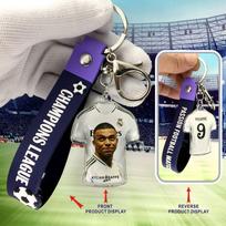 2026 World Cup Stars Keychain: Yamal, Mbappé, Messi, CR7 Fan Pendant 42*56*8.8MM gray