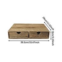 Pod Storage Holder, Countertop Organizer, 2 Drawers for Home, Coffee Bar, Kitchen tamsiai ruda spalva