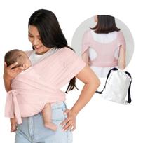 Baby Sling Carrier Front Carry Breathable Summer Sears‑Style Baby Wrap Newborn Infant Portable Outdoor Baby Carrier M rožinė