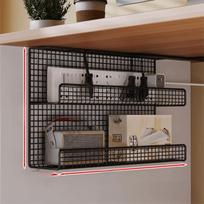 Adjustable Under-desk Cable Management Tray No Drill with Clamp Wire Socket Storage Metal Wiring Storage Rack Office