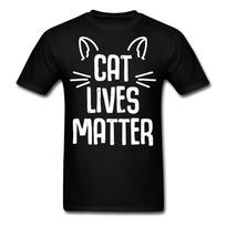 Cat lives matter shirt Cat Lovers T-Shirt size S-6XL 110 black
