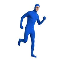 Vienas gabalas Vaikas Suaugęs Zentai Nematomumo apsiaustas Kūną aptempiantis vienas gabalas Pilnas kūno kostiumas Nuotraukų profesionalai XL mėlyna