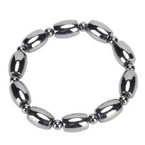 Terahertz Bracelet Relieve Fatigue Promote Circulation Bucket Round Shapes Beads Chain for Women Men gray