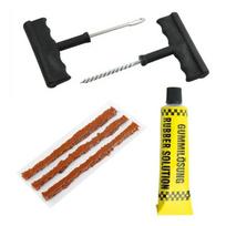 Tire Repair Tools Kit Car Motorcycle Bike Tyre Puncture Repairing Tool Tubeless Tires Repair Rubber Strips Plug Tools black