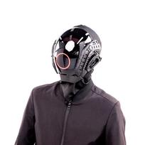 Cyberpunk Helovino šviečianti roboto kaukė – Viso veido Cosplay galvos apdangalas Comic Con
