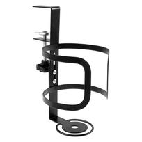 Desk Cup Holder Universal Adjustable Table Upgraded Arm Clamp Nonslip Storage Rack Clip on Coffee Bottles Storage black