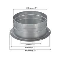 Cinkuoto geležies metalinis tiesus vamzdžio jungės jungiklis Vėdinimas Šildymas Vėsinimas Vėdinimo HVAC sistema 150MM-1PCS