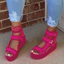 Sandals For Womens Open Toe Ankel Strap Flats Comfortable Beach Shoes 41
