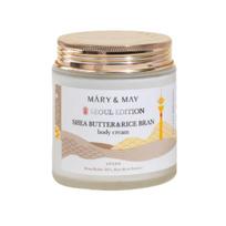 Mary&May Kūno kremas su taukmedžio sviestu + ryžių sėlenomis 250ml Giliai maitinantis ir odą lyginantis kūno drėkiklis white