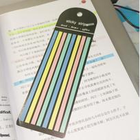 Reusable Semi-transparent Sticky Notes, Planner Tabs, and Tearable Message Labels 5*140mm*8 sheets black