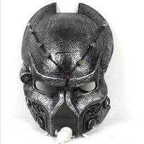 Predatoriaus ir ateivio dervos kaukė Cosplay rekvizitas Helovino vakarėliui ir kostiumų pasipuošimui Silver Pendant