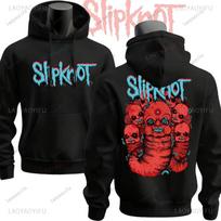 Žiemos Vintažiniai Slipknots Prepare for Hell Tour Juodi Gobtuvai Sunkiųjų Metalo Roko Grupė Vyrai Hip Hop Estetika Megztinis Vyriški Drabužiai S juoda