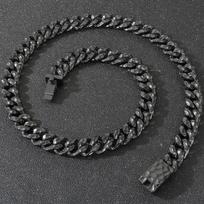 60CM Long 13MM Wide Choker Necklace Man Men's Solid Stainless Steel Curb Cuban Link Chain Necklaces for Men Male Jewelry Vintage 60cm juoda