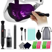 Universalus VR ausinių valymo rinkinys Anti-Scratch Dulkių Kameros Objektyvo Valymo Pieštukas Skirtas Quest 3S/3 Quest 2 Pico 4 VR Aksesuarams 16CM juoda