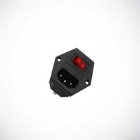 1 Set 3D Printer Parts Power Supply Switch Male Socket With Fuse For 3D Printer Diy 3D Printer Accessories A1 black