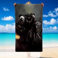Quick Dry Beach Towel Warhammer 40K Pattern, Lightweight Absorbent Towel for Pool Beach Vacation Use 70cmx140cm(27x55inch) black