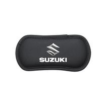 Car Leather Knee Pad Cushion Cushion Thigh Support Anti-collision Pad For Suzuki Swift Sport Jimny Grand Vitara Alto SX4 Sticker juoda