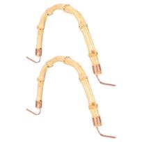 2Pcs Bamboo Teapot Handle Replacement Strong Stable Kettle Grip Household Teapot Accessories Kettle Bamboo Grip 15X10X1.5CM beige