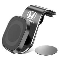 Magnetinis automobilio telefono laikiklis, tvirtinamas prie oro kondicionieriaus grotelių, 360 laipsnių pasukimo laikiklis, skirtas Honda Mugen Power Odyssey Polit Civic Accord CRV Hrv Jazz gray