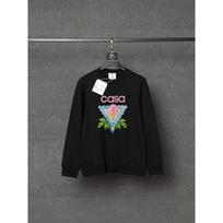 Casablanca Streetwear Unisex Crewneck Sweatshirt With Ping Pong Triangle Print Heavyweight Loopback Cotton XL balta