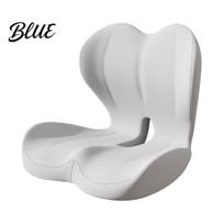 Non Slip Seat Cushion with Cover Memory Foam Car Cushion Ergonomic Lumbar Support for Back Pain Comfortable Chair Pad Long Sitting Non-Slip šviesiai pilka spalva
